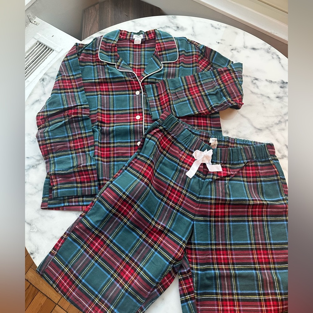 J.Crew Flannel Plaid Pajama Set – Women’s M | Holiday Tartan